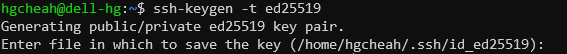 ssh-keygen step 1