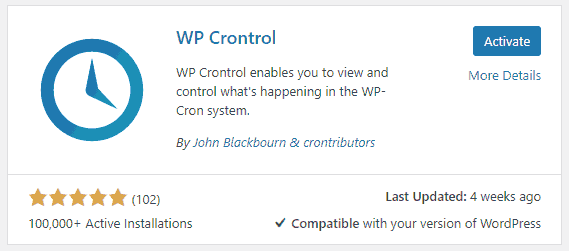 wp crontrol wordpress cron monitoring plugin